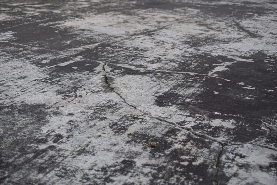 leak in concrete slab
