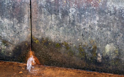 concrete slab dirty gray color with leak